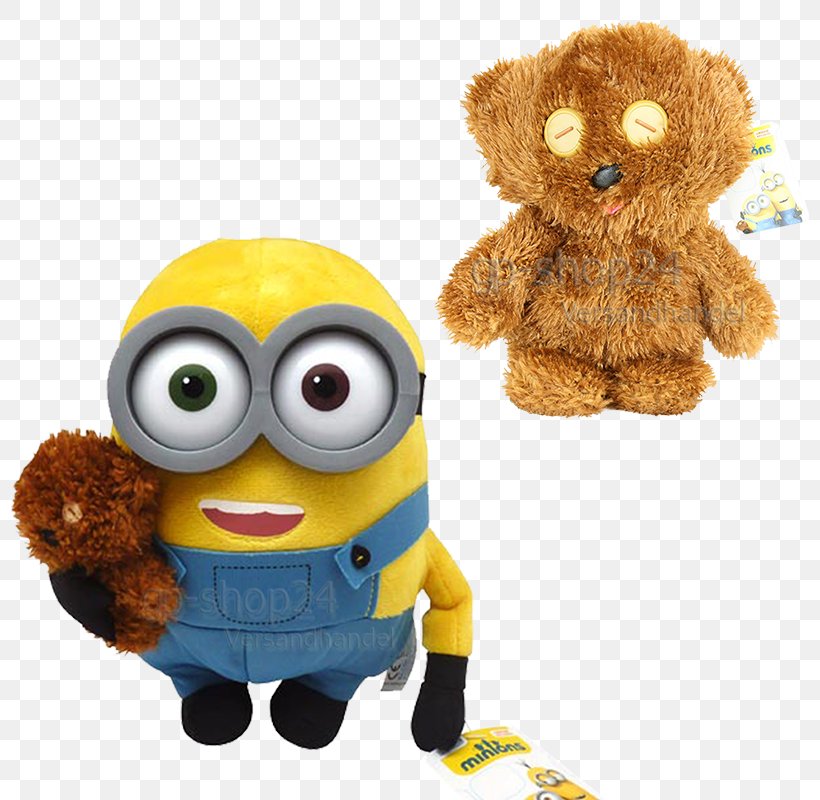 Plush Bob The Minion Minions Bear Stuffed Animals & Cuddly Toys, PNG, 800x800px, Watercolor, Cartoon, Flower, Frame, Heart Download Free