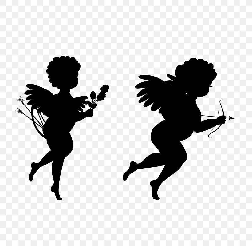 Cherub Cupid Clip Art, PNG, 800x800px, Cherub, Black And White, Cupid, Drawing, Fictional Character Download Free
