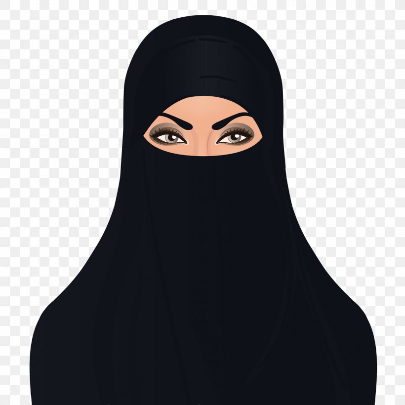 Hijab Burqa Woman Religious Veils Vector Graphics, PNG, 1500x1500px, Hijab, Abaya, Black, Black Hair, Burqa Download Free