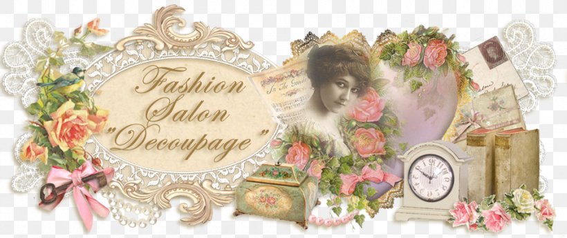 Fashion Decoupage Vintage Clothing Floral Design, PNG, 950x400px, Fashion, Cut Flowers, Decor, Decoupage, Floral Design Download Free