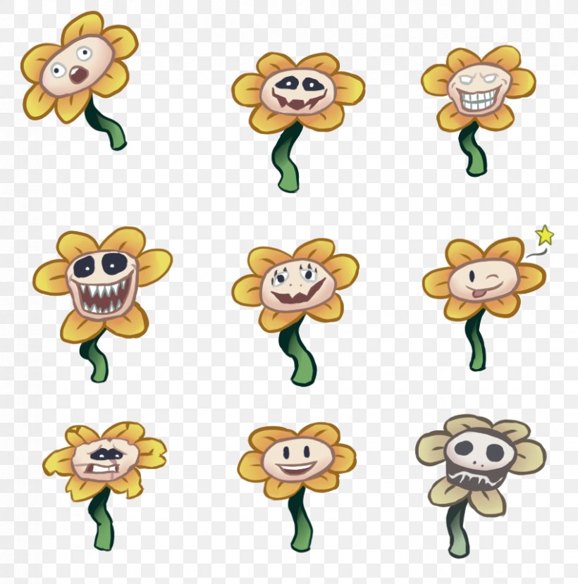 Floral Design Flowey Undertale Drawing, PNG, 849x859px, Floral Design, Art, Cartoon, Cut Flowers, Drawing Download Free