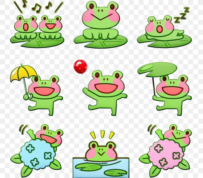 Green Clip Art Cake Decorating Supply Frog Animal Figure, PNG, 741x720px, Watercolor, Animal Figure, Cake Decorating Supply, Frog, Green Download Free