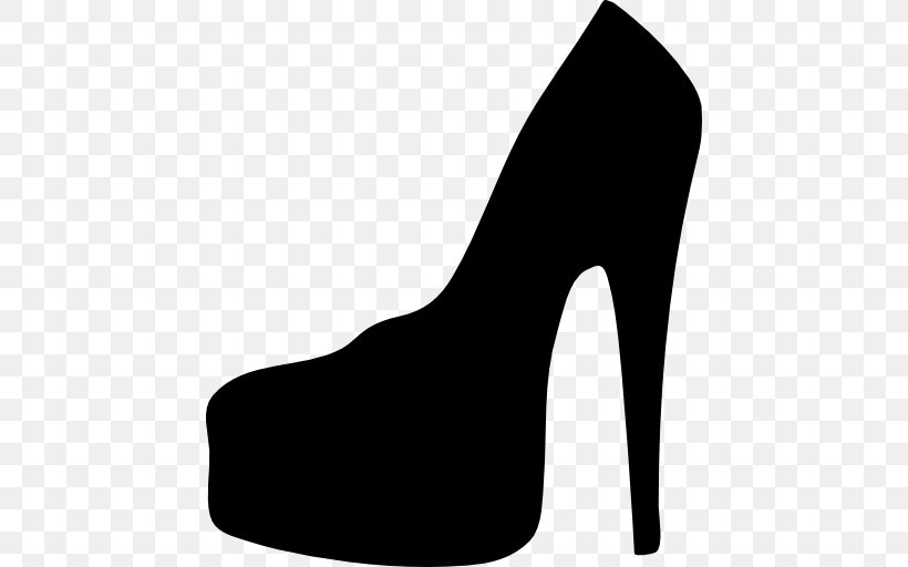 High-heeled Shoe Silhouette Stiletto Heel, PNG, 512x512px, Highheeled Shoe, Black, Black And White, Boot, Fashion Download Free