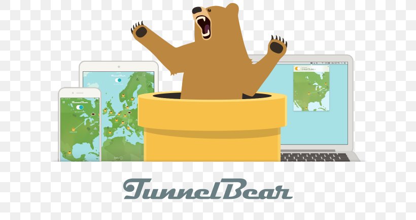 TunnelBear Virtual Private Network Computer Security Computer Network, PNG, 650x435px, Watercolor, Cartoon, Flower, Frame, Heart Download Free