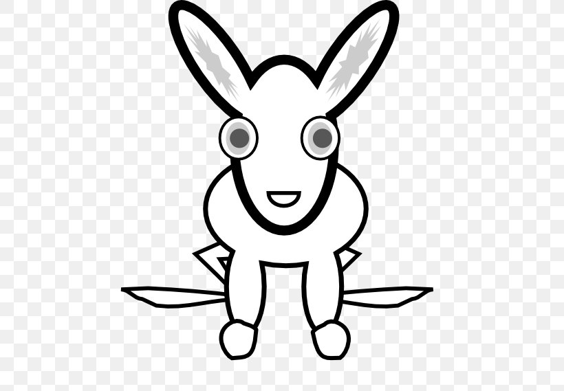 White Rabbit Hare Clip Art, PNG, 555x569px, White Rabbit, Area, Black And White, Domestic Rabbit, Drawing Download Free