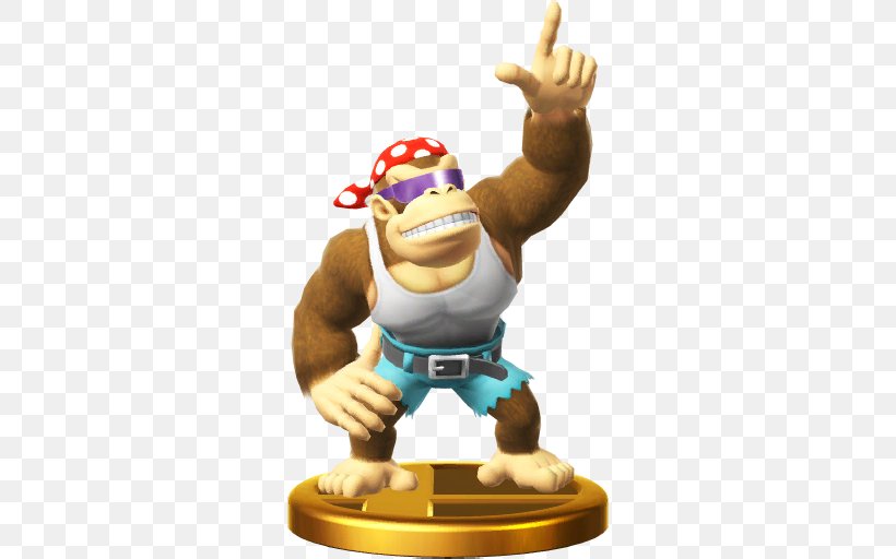 Donkey Kong: Barrel Blast Super Smash Bros. For Nintendo 3DS And Wii U Super Mario 64, PNG, 512x512px, Donkey Kong, Bowser, Cranky Kong, Donkey Kong Barrel Blast, Figurine Download Free