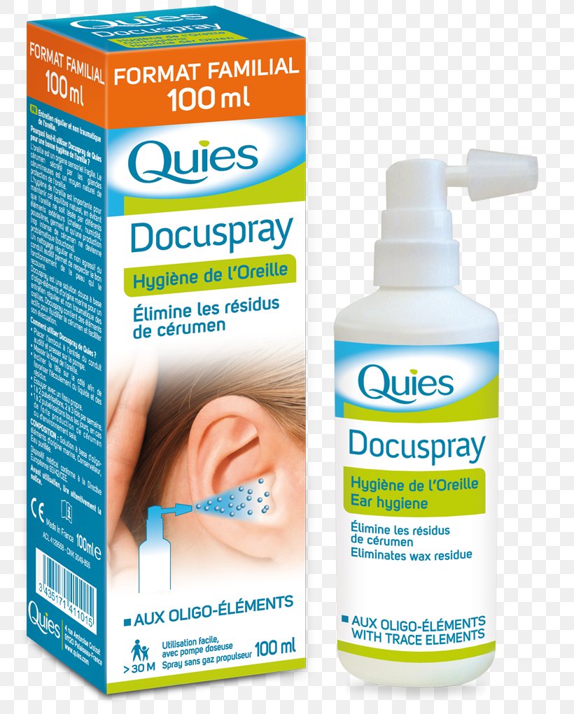 Quies Docuspray Ear Hygiene Spray 100ml Doculyse, PNG, 800x1020px, Aerosol Spray, Ear, Earwax, Hearing, Hygiene Download Free