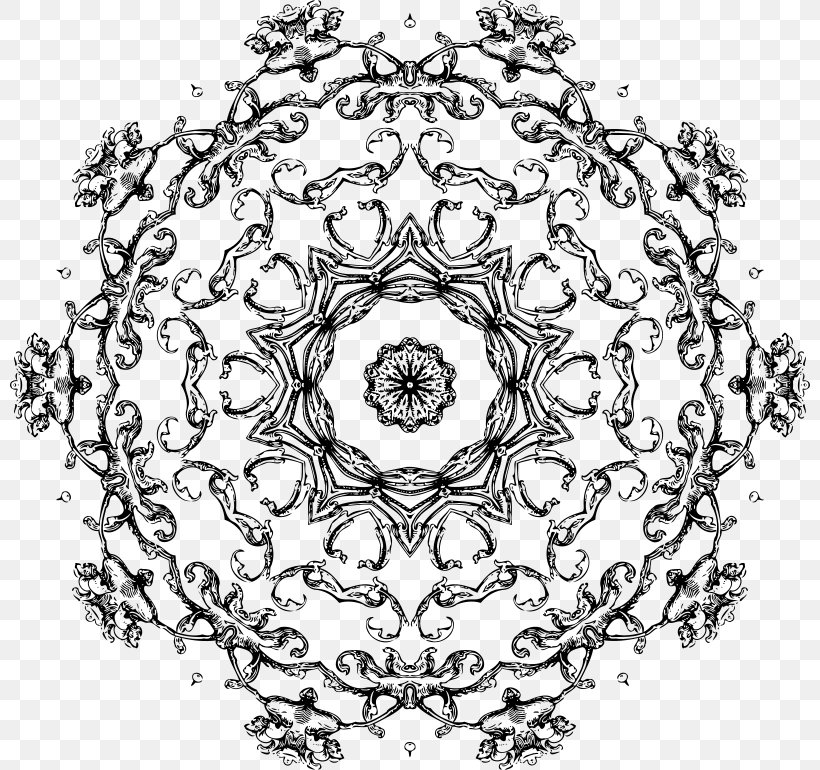 Art, PNG, 800x770px, Art, Area, Black, Black And White, Doily Download Free