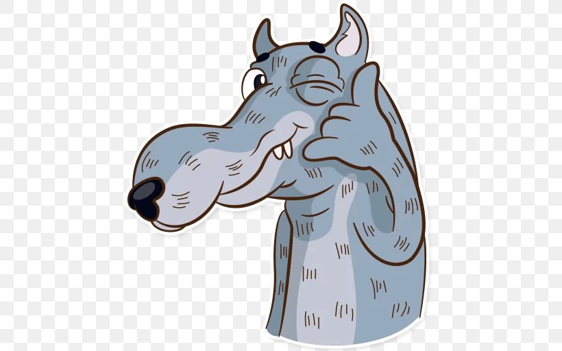 Big Bad Wolf Clip Art Dog Telegram Sticker, PNG, 512x512px, Big Bad Wolf, Animal Figure, Canidae, Dog, Drawing Download Free