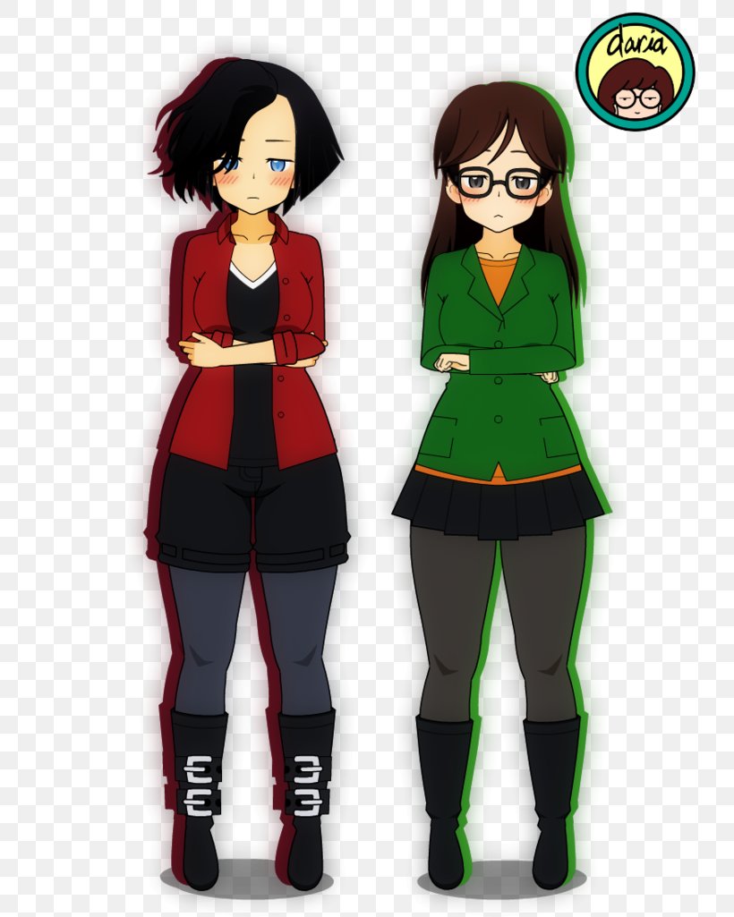 Black Hair Cartoon Outerwear Character, PNG, 780x1025px, Black Hair, Brown Hair, Cartoon, Character, Daria Download Free