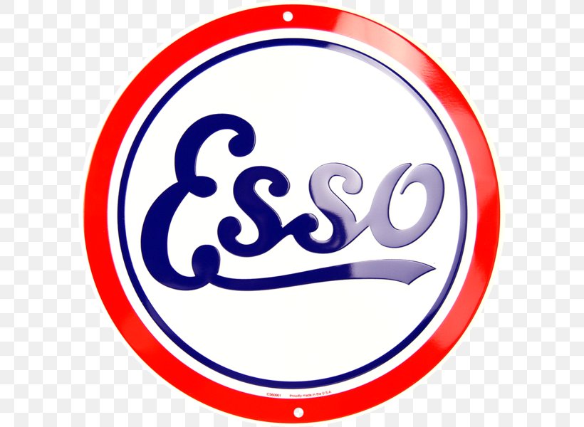 Esso Logo Advertising Gasoline Filling Station, PNG, 600x600px, Esso, Advertising, Area, Brand, Etsy Download Free