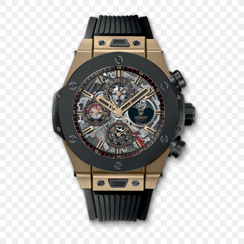 Hublot Watch Perpetual Calendar Chronograph Gold, PNG, 1000x1000px, Hublot, Annual Calendar, Brand, Chronograph, Gold Download Free