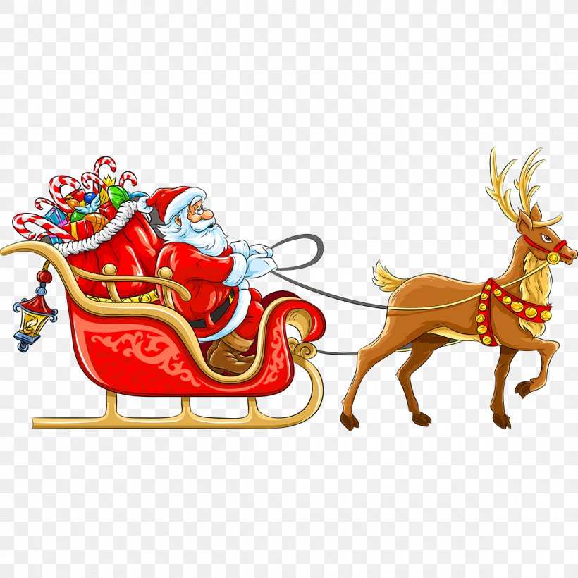 Santa Claus Christmas Decoration Sled, PNG, 1200x1200px, Santa Claus, Brandalley, Christmas, Christmas Card, Christmas Decoration Download Free