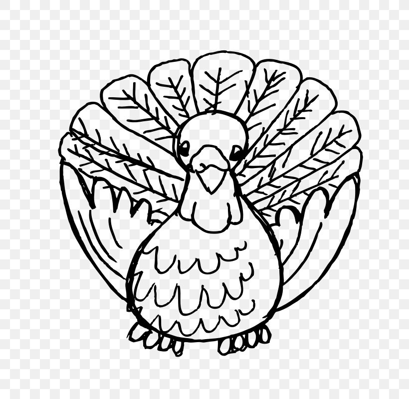 Thanksgiving Black And White Turkey Meat Clip Art, PNG, 800x800px, Watercolor, Cartoon, Flower, Frame, Heart Download Free