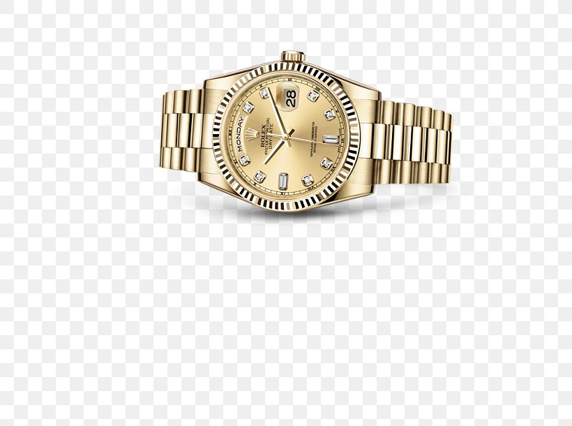 Rolex Datejust Rolex Day-Date Automatic Watch, PNG, 610x610px, Rolex Datejust, Automatic Watch, Brand, Chronometer Watch, Colored Gold Download Free