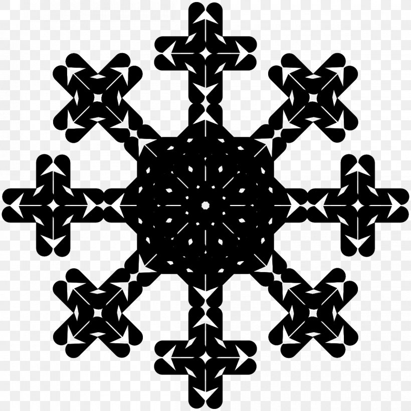 Snowflake Crystal Clip Art, PNG, 1200x1201px, Snowflake, Black And White, Cross, Crystal, Generation Snowflake Download Free