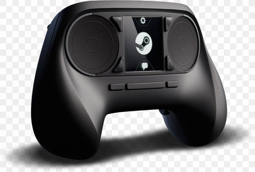 Steam Controller Game Controllers Steam Machine Video Game, PNG, 878x595px, Steam Controller, Analog Stick, Automotive Design, Computer Software, Electronic Device Download Free