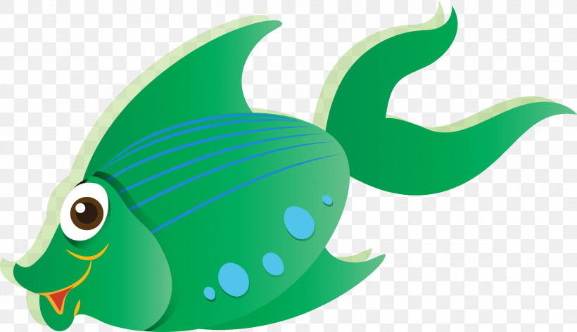 Green Fish Fin Cartoon Fish, PNG, 3000x1727px, Green, Animal Figure, Cartoon, Fin, Fish Download Free