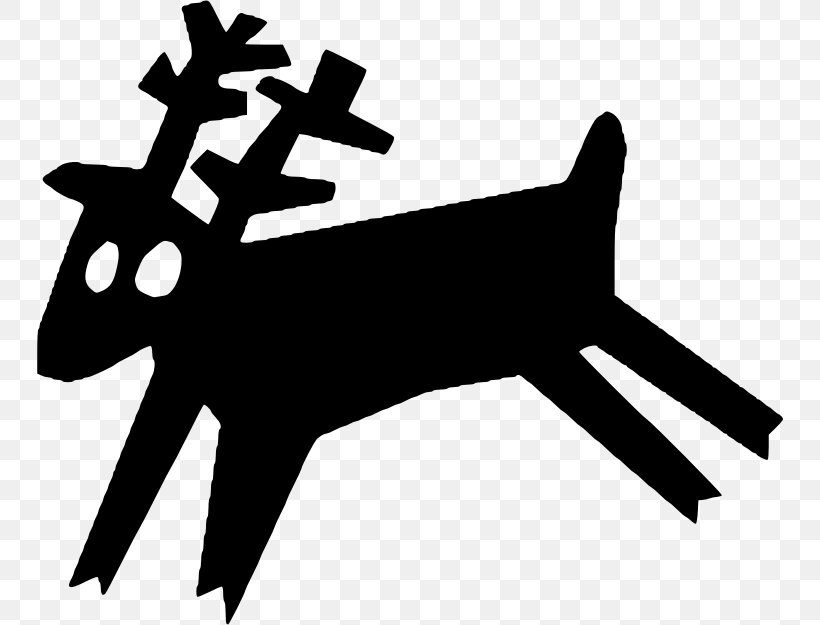 Reindeer White-tailed Deer Clip Art, PNG, 746x625px, Reindeer, Animal, Black And White, Canidae, Deer Download Free