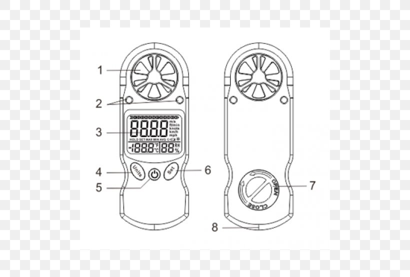 Anemometer Wind Speed Renewable Energy Technology, PNG, 500x554px, Anemometer, Auto Part, Black And White, Diagram, Door Handle Download Free