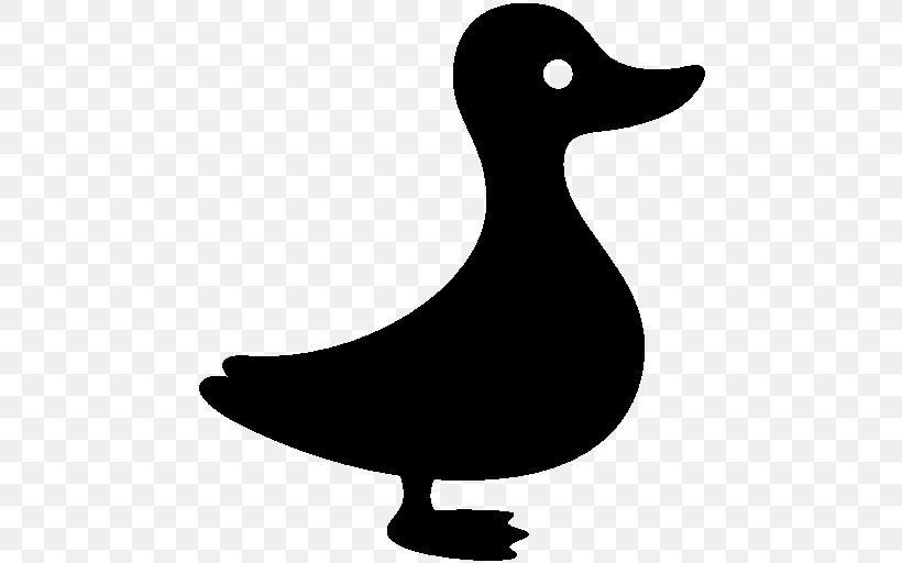 Duck Goose Clip Art, PNG, 512x512px, Duck, Anatidae, Beak, Bird, Black And White Download Free