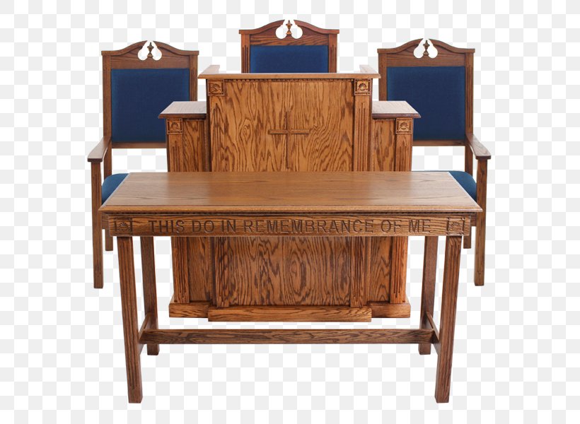 Pulpit Table Altar Church Furniture, PNG, 600x600px, Pulpit, Altar, Altar In The Catholic Church, Chair, Church Download Free