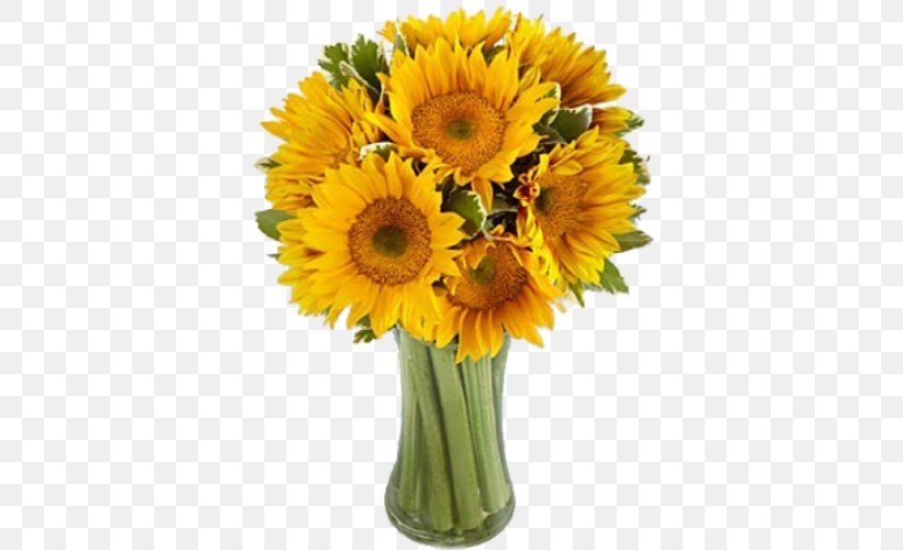 Flower Bouquet Common Sunflower Wedding Cut Flowers, PNG, 500x500px, Flower Bouquet, Anniversary, Artificial Flower, Birthday, Common Sunflower Download Free