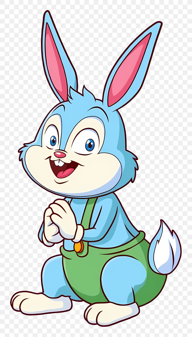 Cartoon Bunny - Blue Bunny Cartoon Character PNG