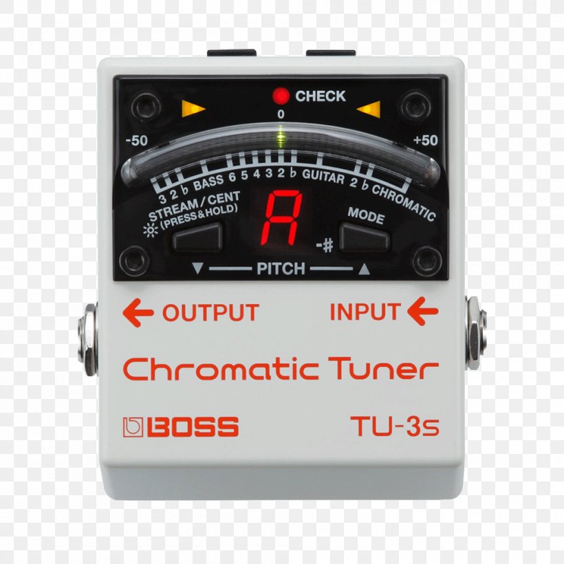 Electronic Tuner Effects Processors & Pedals BOSS TU-3 Chromatic Tuner Boss Corporation Pedalboard, PNG, 1000x1000px, Watercolor, Cartoon, Flower, Frame, Heart Download Free