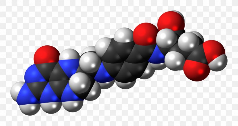 Tetrahydrofolic Acid Space-filling Model Folate Molecule, PNG, 2000x1065px, 4aminobenzoic Acid, Tetrahydrofolic Acid, Acid, Amino Acid, Blue Download Free