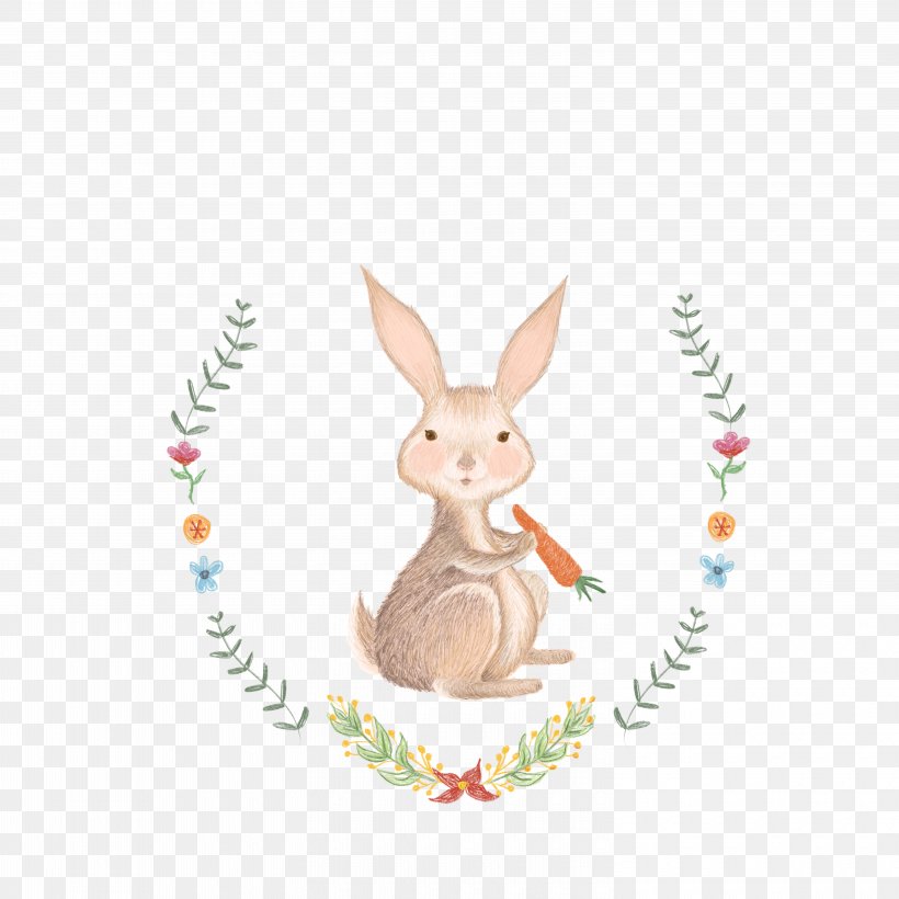 Domestic Rabbit Easter Bunny Hare, PNG, 6000x6000px, Domestic Rabbit, Easter, Easter Bunny, Hare, Rabbit Download Free