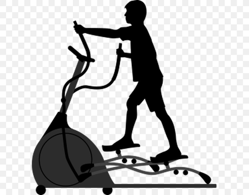 Exercise Equipment Fitness Centre Physical Fitness Weight Training, PNG, 640x640px, Exercise, Arm, Black And White, Cartoon, Elliptical Trainer Download Free