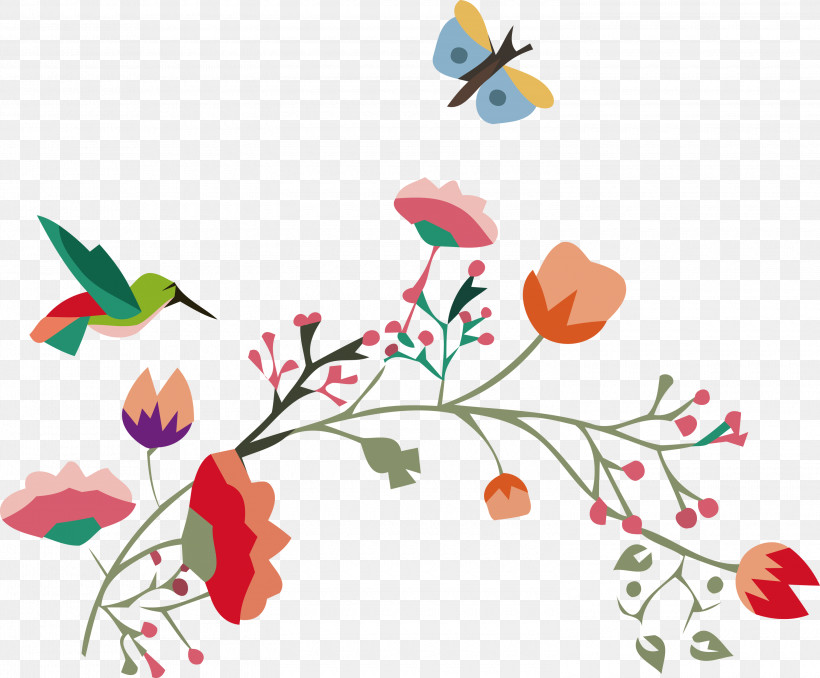 Floral Design, PNG, 3000x2481px, Leaf, Birds, Branching, Butterfly M, Floral Design Download Free