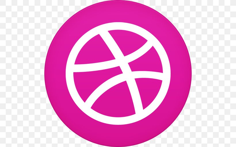 Pink Area Purple Symbol Clip Art, PNG, 512x512px, Social Media, Area, Blog, Dribbble, Logo Download Free
