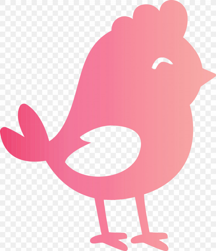 Pink Cartoon Chicken Rooster Bird, PNG, 2583x3000px, Chick, Bird, Cartoon, Chicken, Easter Day Download Free