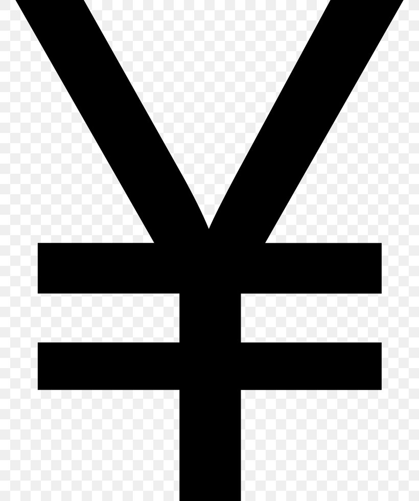 Yen Sign Currency Symbol Japanese Yen Renminbi Character, PNG, 760x980px, Yen Sign, At Sign, Black, Black And White, Brand Download Free