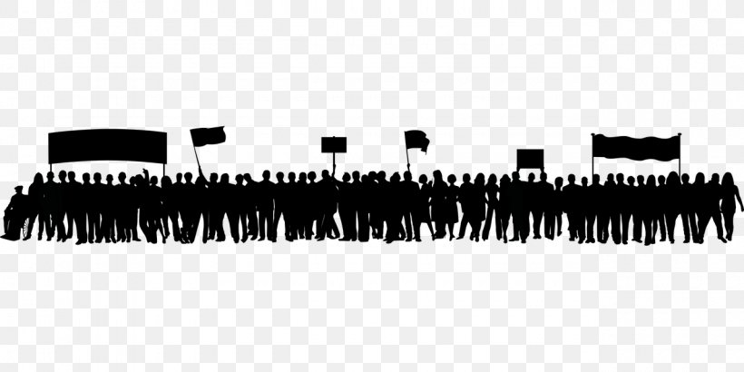 Protest Demonstration Clip Art, PNG, 1280x640px, Protest, Activism, Black And White, Brand, Cartoon Download Free