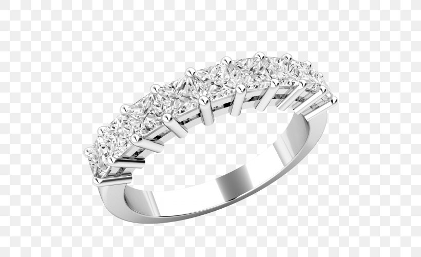 Diamond Cut Eternity Ring Princess Cut, PNG, 500x500px, Diamond, Body Jewelry, Brilliant, Carat, Cut Download Free