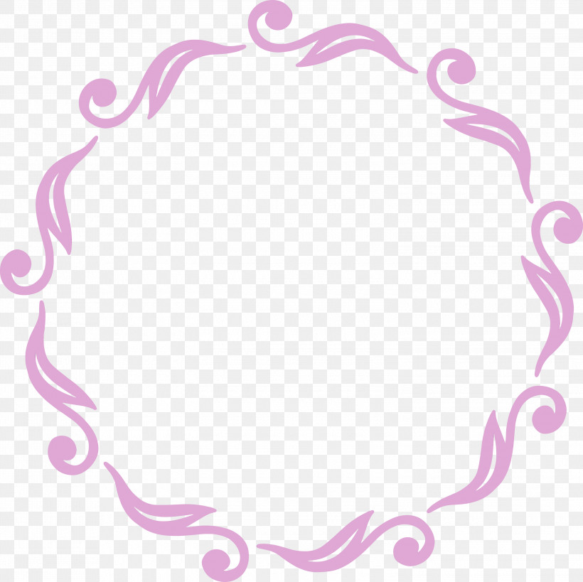 Pink Violet Lilac Magenta Circle, PNG, 3000x2999px, Floral Frame, Circle, Flower Frame, Lilac, Magenta Download Free