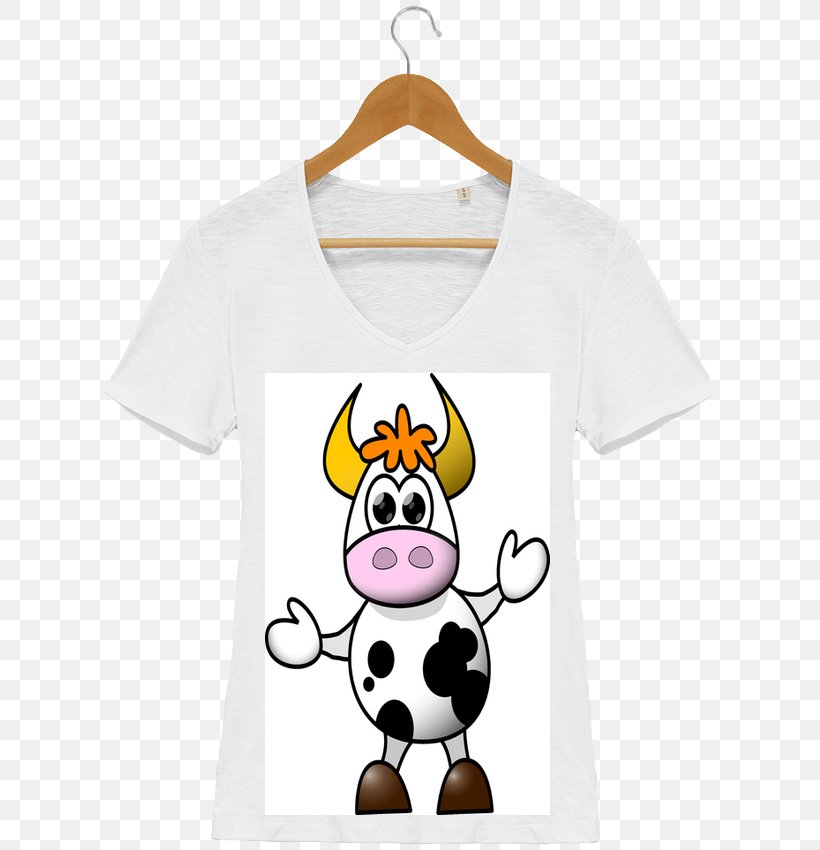 T-shirt Panda Cow Drawing Cartoon, PNG, 690x850px, Tshirt, Cartoon, Cattle, Clothing, Drawing Download Free