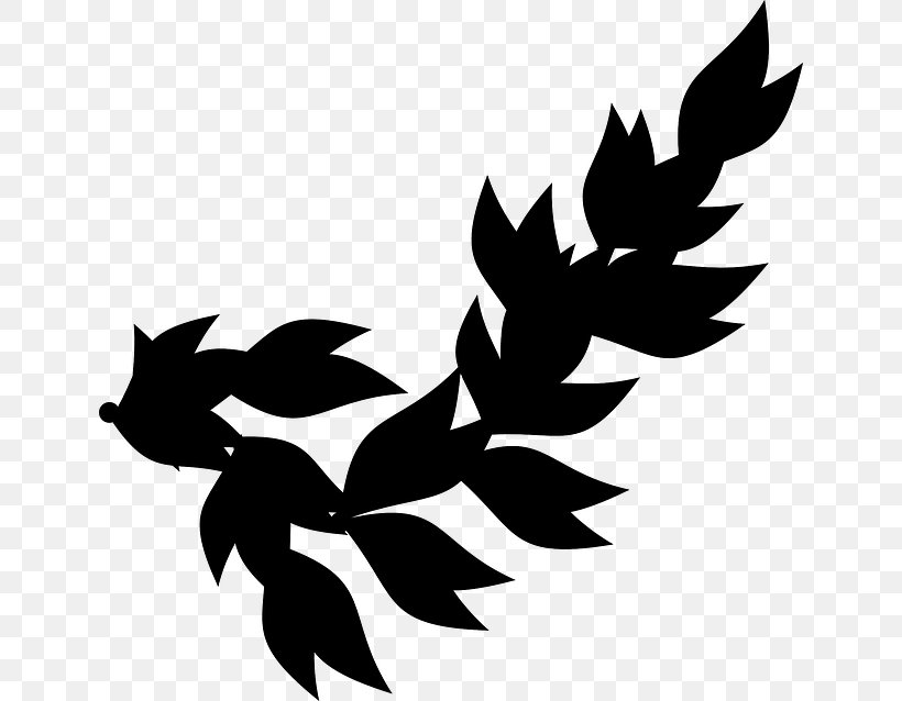 Clip Art Flower Silhouette Leaf Line, PNG, 640x638px, Flower, Black M, Blackandwhite, Botany, Branch Download Free
