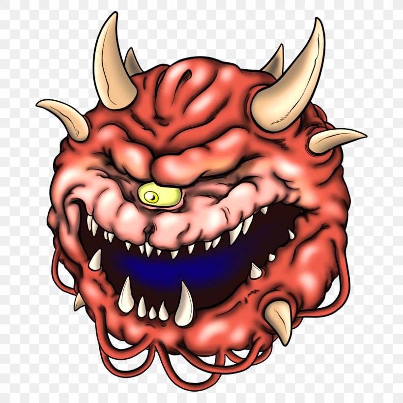 Dragon Quest V Doom Cacodemon Monster, PNG, 1200x1200px, Watercolor, Cartoon, Flower, Frame, Heart Download Free