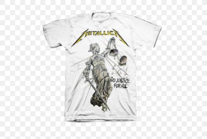 T-shirt Metallica ...And Justice For All Thrash Metal Heavy Metal, PNG, 550x550px, Watercolor, Cartoon, Flower, Frame, Heart Download Free
