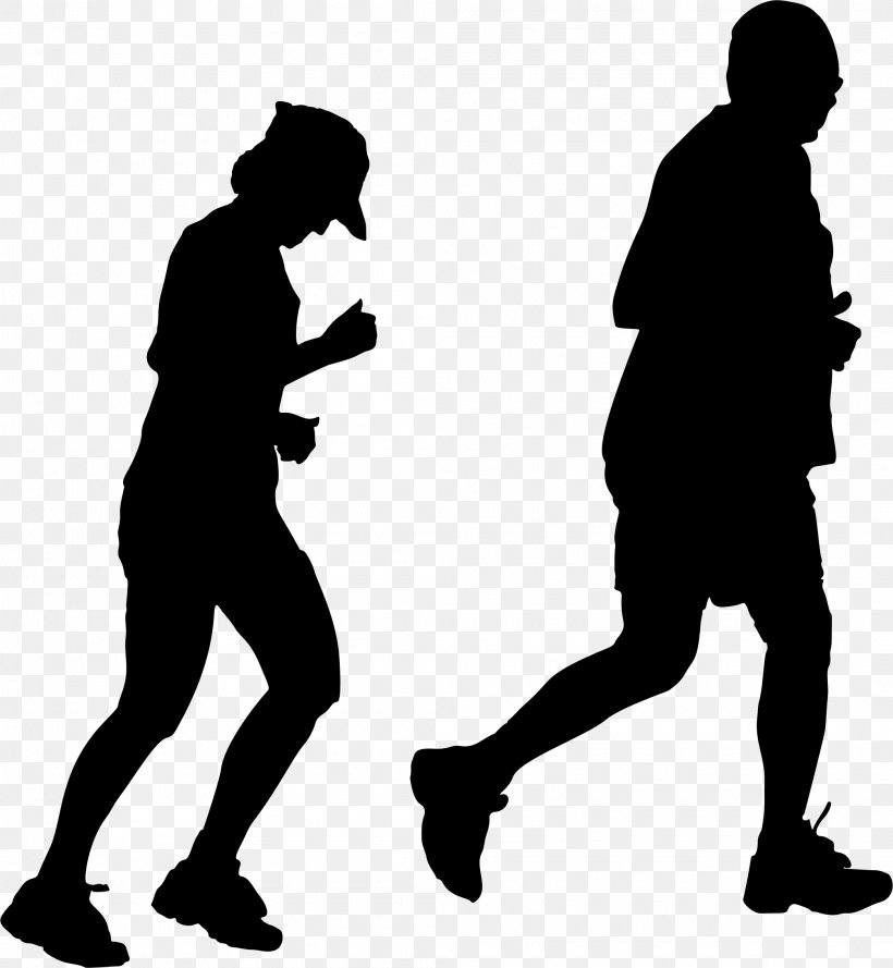 Jogging Silhouette Running Sport Clip Art, PNG, 2090x2266px, Jogging, Black And White, Human Behavior, Joint, Knee Download Free