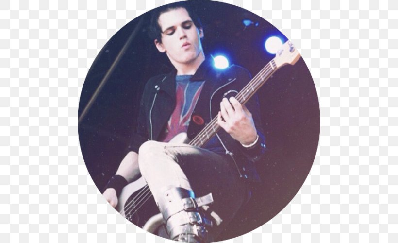 Mikey Way My Chemical Romance Electric Guitar Guitarist Danger Days: The True Lives Of The Fabulous Killjoys, PNG, 500x500px, Watercolor, Cartoon, Flower, Frame, Heart Download Free
