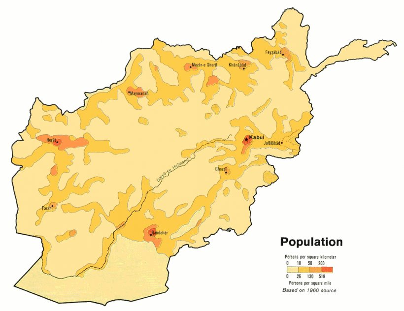 Afghanistan Population Density Map Clip Art, PNG, 1048x808px, Afghanistan, Area, Atlas, Blank Map, Border Download Free