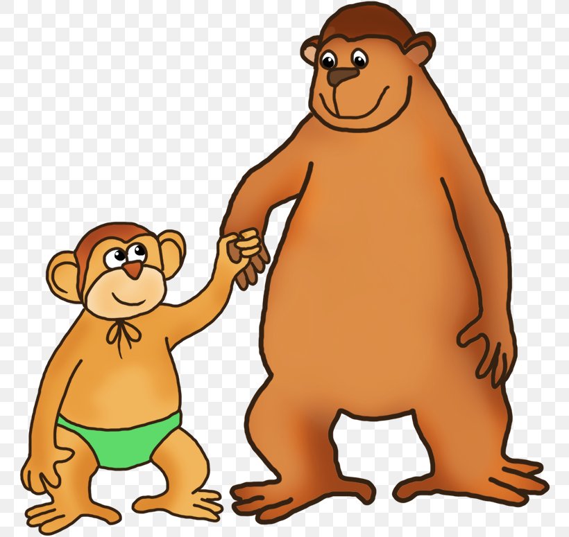 Clip Art Monkey Drawing Image, PNG, 766x775px, Monkey, Animal Figure, Animated Cartoon, Bear, Brown Bear Download Free