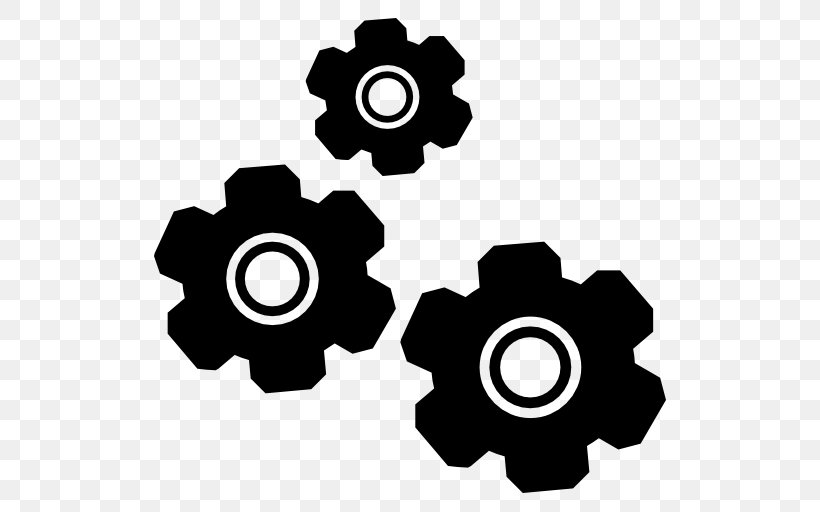 Gear Symbol, PNG, 512x512px, Gear, Black And White, Hardware, Hardware Accessory, Logo Download Free