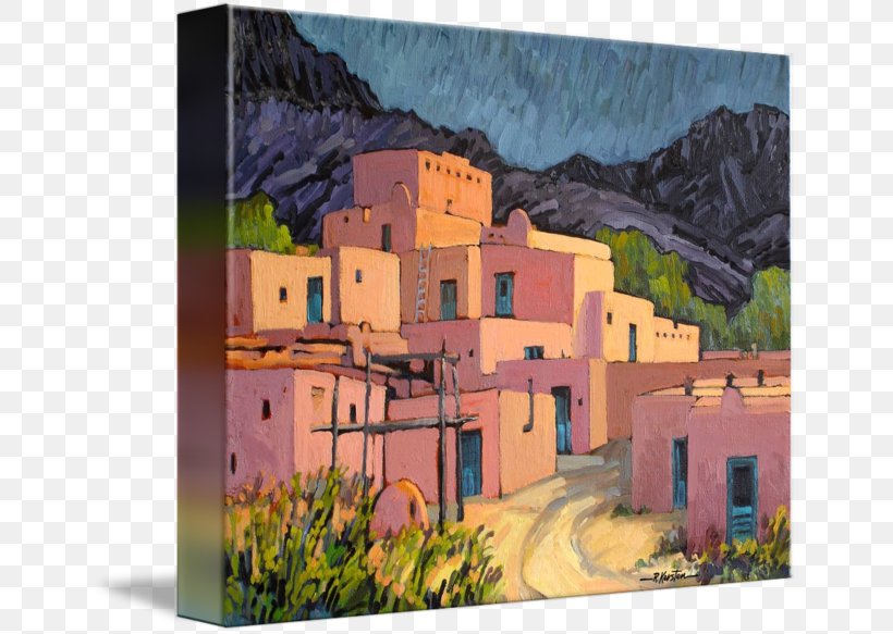 Painting Gallery Wrap Art Museum Pueblo, PNG, 650x583px, Painting, Adobe, Architecture, Art, Art Museum Download Free