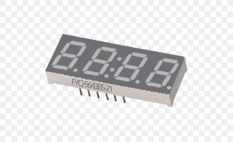 Seven-segment Display Electronics LED Display Light-emitting Diode Display Device, PNG, 500x500px, Sevensegment Display, Arduino, Business, Cathode, Circuit Component Download Free